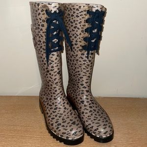 See by Chloe Rain Boots Leopard print